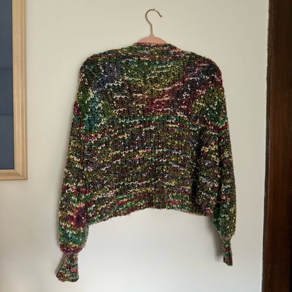 Colorful Cropped Code x Mode Angora Blend Sweater - Picture 3 of 10